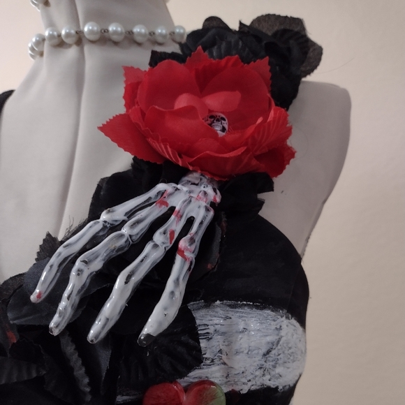 women's high low Halloween Day of the dead dress junior Sz 11 - Picture 5 of 8